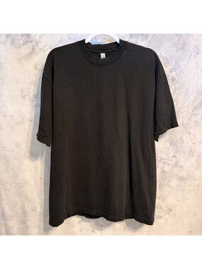 Los Angeles Apparel 6.5 OZ T Shirt Mens Large Black Made In USA
